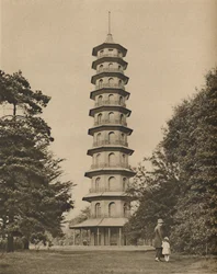 Versão do século XVIII de um pagode em Kew Gardens, c1935.