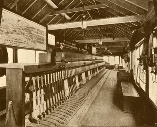 Cabine de sinal eletromecânico em Victoria, Southern Railway, 1930.