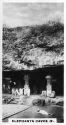 Cavernas de Elephanta, Bombaim, Índia, c1925