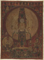 Bodisatva de Compaixão, com onze cabeças e mil braços, Avalokiteshvara, c. 1500.