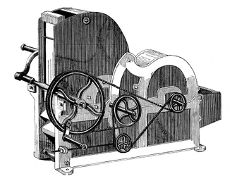 Eli Whitneys 1765-1825 serrim para limpeza de algodão, 1865