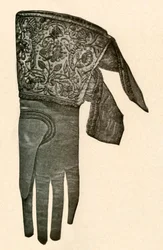 Luva bordada, século XVII, 1937.