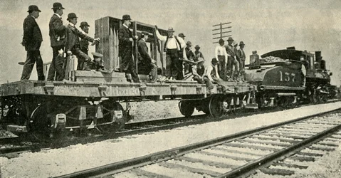 A caminho do estúdio ao ar livre, 1901.