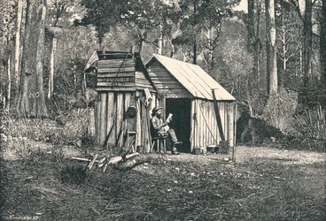Acampamento de posseiros australianos, 1896