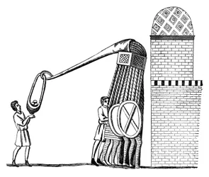 Motor para atirar pedras, 1870
