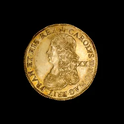 Moeda em Ouro Inglês com dupla coroa