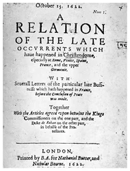Livro de notícias em inglês, 1622 1956