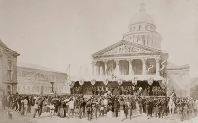 Alistamento de voluntários na Guarda Nacional, Praça do Panteão, Paris, 1870-1871