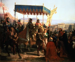 Entrada de Carlos VIII em Nápoles, 12 de maio de 1495, século XIX
