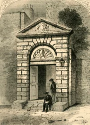 Entrada para a Escola de Westminster, 1881.
