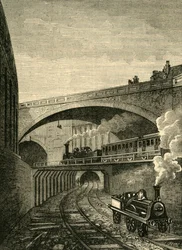Entrada ao túnel de Clerkenwell da rua de Farringdon, c1876.