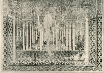 Entrada na corte dos Leões, século XIX, 1907.