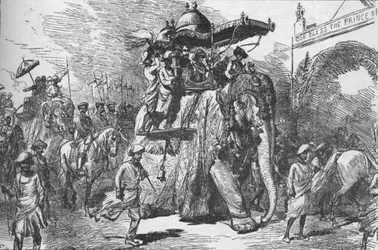 Entrada do príncipe de Gales em Baroda, Índia, em 9 de novembro de 1875 1908