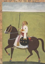 Retrato equestre de um nobre, ca. 1710-20.