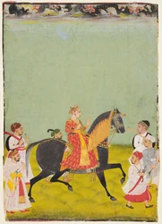 Cavaleiro Raj Singh II, filho de Pratap Singh r. 1752-55, c. 1760