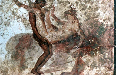 Mural erótico, Pompéia, Itália