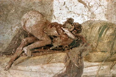 Mural erótico, Pompéia, Itália