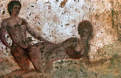 Mural erótico, Pompeia, Itália