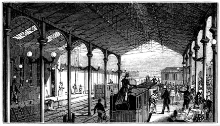 Estação Euston, terminal londrino de Londres e Birmingham Railway, 1840