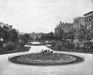 Eutaw Place olhando para o norte, Baltimore, Maryland, EUA, c1900
