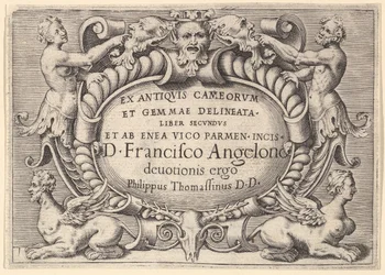 Ex gemas e camafeus de Enea Vic ... Secunduset Delineata livro, publicado ca. 1599-1622.