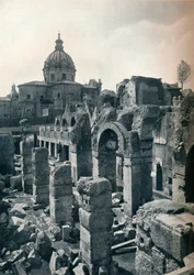 Escavações do Fórum de Júlio César em Roma, c1932