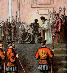 Execução de Maria, rainha da Escócia, 1587, c1850