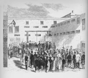 Execução do comerciante de escravos Nathaniel Gordon na prisão de Túmulos em Nova York, 1862, 1938