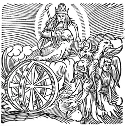 Visão de Ezekiels da carruagem no céu, c614 aC