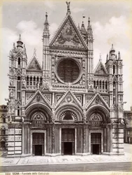 Fachada da Catedral de Siena, Itália, final do século XIX ou início do século XX