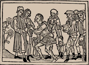 Agricultores na entrega de seus impostos aos proprietários, 1479.