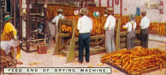 Extremidade de alimentação da máquina de secagem, 1926