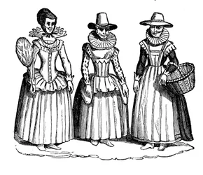 Traje feminino, século XVII, 1910