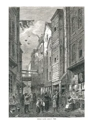 Field Lane por volta de 1840