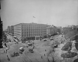 Quinta Avenida e Madison Square, Nova York, c1897.