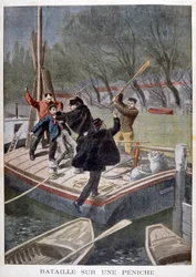Luta em uma barcaça, 1902