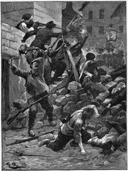 Lutando nas barricadas, A monarquia de julho, França, 1848 c1885