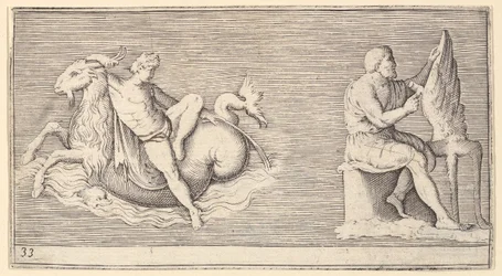 Figura em Seagoat, Man Carving Wing, publicada ca. 1599-1622.