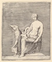 Figura com Porco e Serpente, publicada ca. 1599-1622.