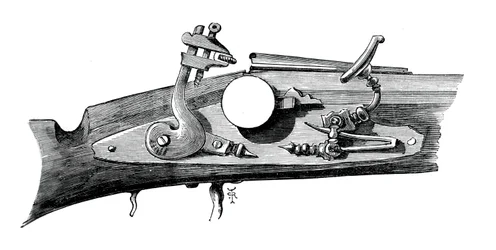 Firelock ou snaphance de Haddon Hall, Derbyshire, c1620, c1880
