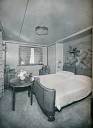 Cabine de luxo de primeira classe a bordo de Victoria, 1931