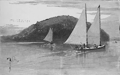 Pescando de um veleiro, 1883