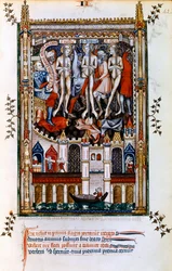 Flagelação de St Denis, St Rusticus e St Eleutherius, 1317