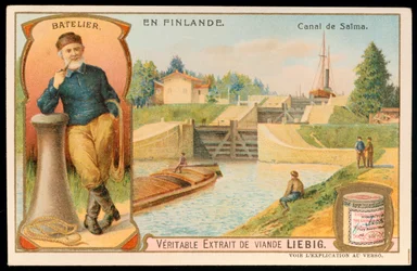 Voo de eclusas no Canal Saima, Finlândia, c1900