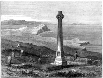 Monumento de Flora Macdonalds, Kilmuir, ilha de Skye, Escócia, 1872