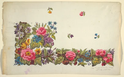 Design floral para tecido impresso