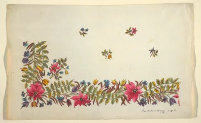 Design floral para tecido impresso