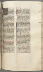 Fol. 233r, Salmo 109, historiada inicial D, Deus Pai e Filho ..., c. 1275-1300.