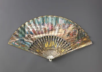 Ventilador dobrável, década de 1760.