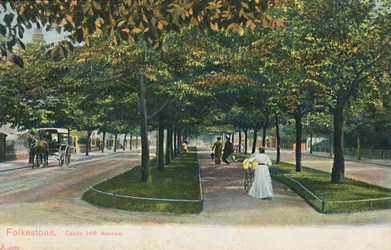 Folkestone. Castle Hill Avenue, final do século XIX e início do século XX
